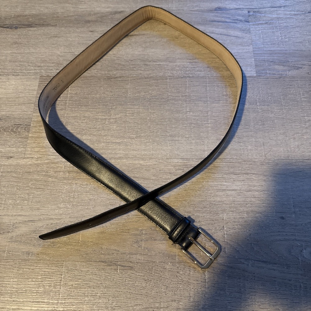 Vintage Adams Row USA Leather Belt Black 42 EUC!